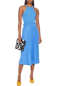 ALICE AND OLIVIA Tucker Pleated Stretch-knit Culottes In Paradise M ($225) - Picture 1 of 6