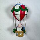 1992 Matrix Industries 4" Hot Air Balloon Christmas Tree Ornament Santa Noma