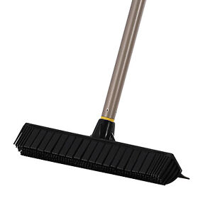 Rubber Broom Squeegee Scrubber Brush Wet Dry Floor Carpet Bristle Pet Hair Remov