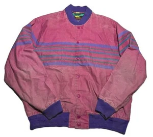 Vintage Wrangler Brush Popper Jacket Mens XXL Pink Striped Cowboy Rodeo AP5 - Picture 1 of 12