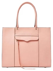 Rebecca Minkoff Large MAB Saffiano Leather Tote Dark Peach - Picture 1 of 4