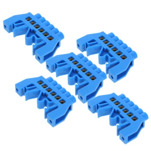 5 PCS Terminal Block 6 Positions Screw Copper Ground Bar Connector - Picture 1 of 12