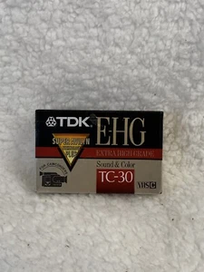 TDK TC-30 EHG VHS-C Video Cassette Made in Japan Extra High Grade New Sealed - Picture 1 of 7