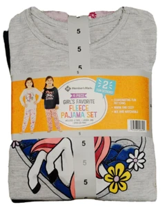 NWT Member's Mark Girls Favorite Fleece Pajamas 4 Piece Set Horse 5 - Picture 1 of 4