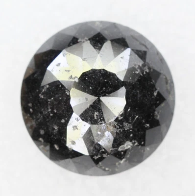 17.50 Ct Natural Loose Black Color Round Rose Cut Beautiful Engagement Diamond - Image 1 of 4