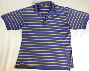 Descente Mens Large Golf Shirt International Collection Blue Green Yellow White - Picture 1 of 6