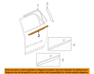 GM OEM 07-17 Acadia Limited Rear Door Exterior Trim-Belt Molding 23426776 - Picture 1 of 2