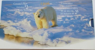 Set of 1996 Canada PROOF Two Dollars Coin & Two Dollars Bill Mint Set.RJ - Image 1 of 4