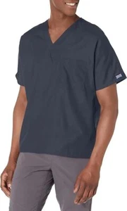 Cherokee unisex Scrub Top Tuckable V-Neck with Chest Pocket Plus , 3XL, Pewter - Picture 1 of 7