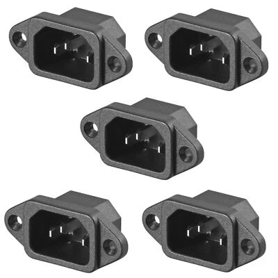 GOOBAY ✅Kaltgeräte Einbaustecker 5 Stück Einbaubuchse 230V 10A für Kaltgerätestecker