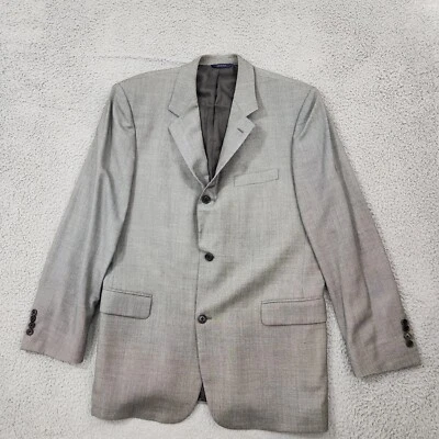 Abrigo Deportivo Brooks Brothers Para Hombre 44 Gris Mini Lunares Lana Madison Hecho en Italia Foto 1 de 4
