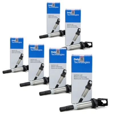 6x DELPHI GN10571-12B1 Zündspule für BMW 6 Zylinder BENZINER 12138616153 - Bild 1 von 2