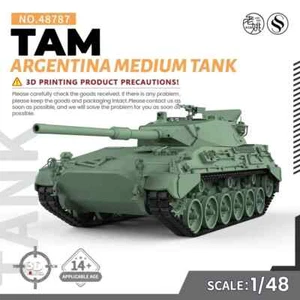 SSMODEL SS48787 1/48 Military Model Kit Argentina TAM Medium Tank 3D PRINTING - Picture 1 of 5