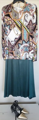 Nuevo Top Etro $640 48IT/12US Azul/Multicolor Cachemira Fino 71% Lana Elástico Foto 1 de 4