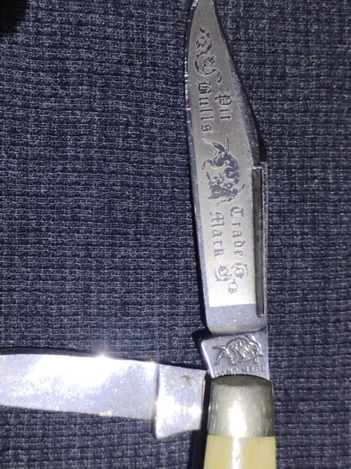 RARO 1ª GENERACIÓN 3 hojas Cuchillo BULLDOG Hecho a Mano Martillo Forjado Solingen Germ. Foto 1 de 4