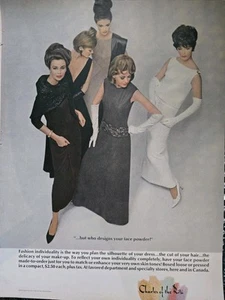 1963 Charles of the Ritz Cosméticos Mujer Vestidos de Noche Moda Vintage Anuncio - Imagen 1 de 1