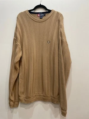 VINTAGE Chaps Ralph Lauren Sweater XL Herringbone Knit Hand Framed Old Money - Image 1 of 4