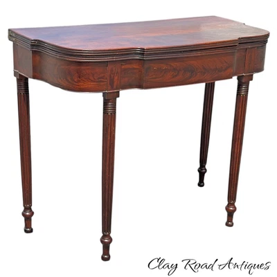 antiguo federal Philadelphia llama caoba tarjeta sala de juegos mesa arco frente 1820 Foto 1 de 4