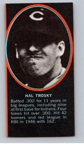 Estampillas de béisbol del equipo actual Dell 1971 Hal Trosky GREATS Cleveland Indians - Imagen 1 de 2
