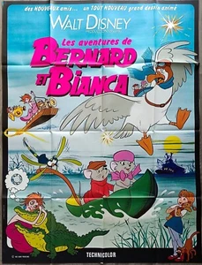 BERNARD ET BIANCA/THE RESCUERS/1977/WALT DISNEY/AFFICHE ORIGINALE 120X160 CM - Imagen 1 de 1