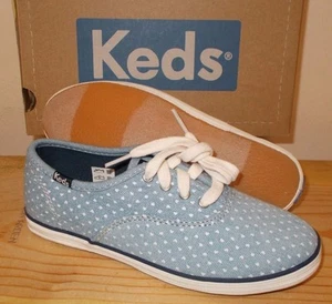 NEW KEDS Light Blue SNEAKERS Shoes GIRLS Kids Size 2 NIB - Picture 1 of 5