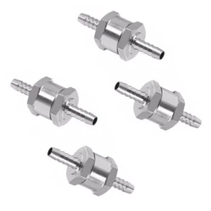 4 Pcs 8mm 5/16" Fuel Non-Return One Way Check Valve Petrol Diesel Oil Aluminum - Picture 1 of 11