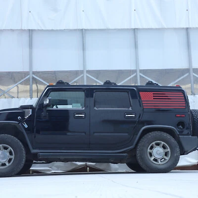 Графическая наклейка виниловое стекло на окно багажника с красным флагом США подходит для Hummer H2 2003-09 - Изображение 1 из 4
