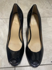 Cole Haan schwarzer Damen-Pump mit Peep Toe Stiletto aus Leder Größe 8 B Preown - Bild 1 von 13