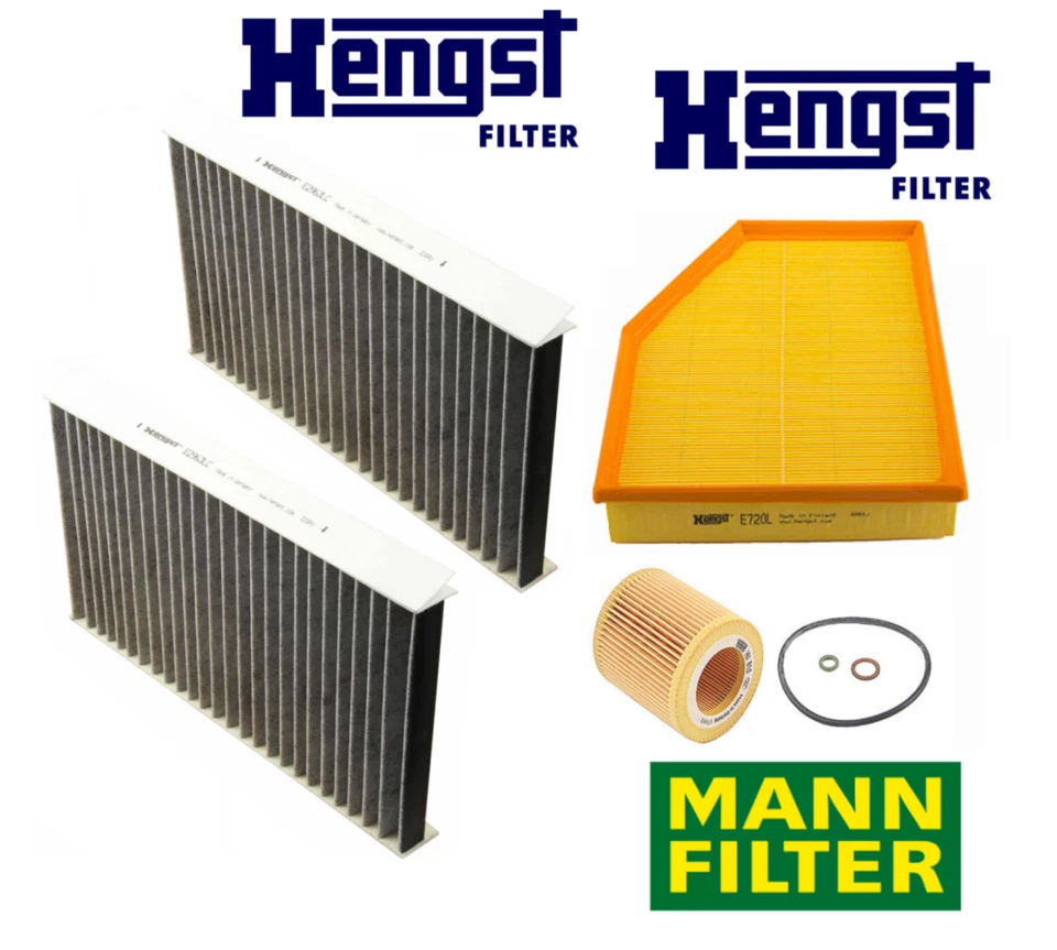 Filtro de aire Filtro de aceite Filtro de cabina de CA Carbono OEM BMW 525i 2.5i / 530i 3.0i Foto 1 de 1