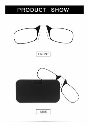 Ultra Thin Reading Glasses Nose Clip Optics Presbyopic +1.5 +2.0 +2.5  - image 1 of 4