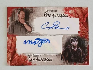 PETE & SAM ANDERSON Dual Auto Card Walking Dead Survival Box 2016 Topps 13/99 - Picture 1 of 3