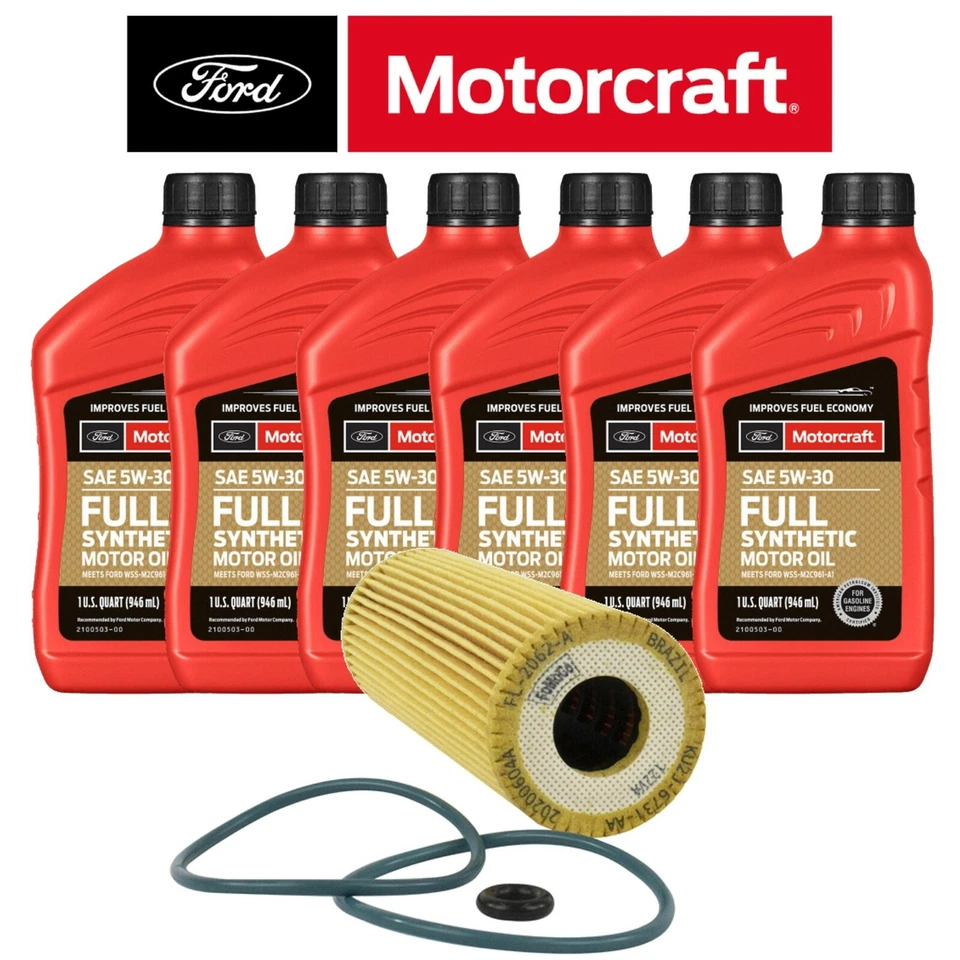 Motorcraft Full Synthetic Oil Change Kit For 15+ Ford Bronco/F-150 2.7L EcoBoost - Image 1 of 3