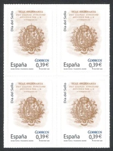 ESPAÑA 2008 - EDIFIL 4412** - DÍA DEL SELLO - BLOQUE DE 4 SELLOS - Imagen 1 de 1