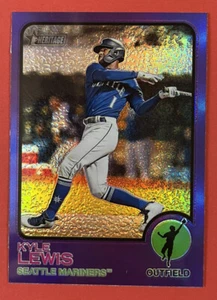 2022 Topps Heritage REFRACTOR CROMO PÚRPURA #261 Kyle Lewis - Imagen 1 de 2