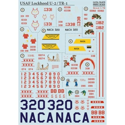 Lockheed U-2/TR-1 The complete set 1,5 leaf DECALS 1:72 Print Scale 72-475 - Image 1 of 4