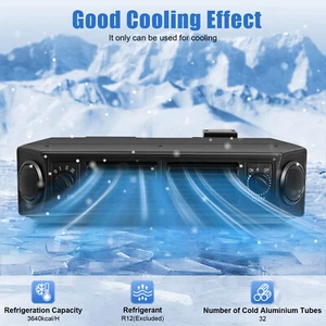 15,75*13,19*5,31 Zoll 80W 12V Schwarz ABS Klimaanlage Verdampfer mit Ablaufschlauch - Bild 1 von 16