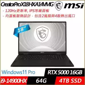 MSI CreatorPro X18 HX A14V RTX5000-16G 4K Laptop i9-14900HX 64GB/4TB - Bild 1 von 6