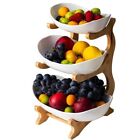 Ensemble d'assiettes de fruits assiettes de table pour servir des assiettes de collations assiettes de bonbons vaisselle en bois