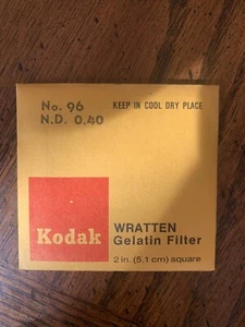 Wratten Kodak No 96 N.D 0.40 Filter 2x2 inch (50mm) Gelatin - Picture 1 of 2