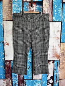Women's American Eagle Plaid Soft Pants Casual 24 Regular Black NEW NO TAG - Picture 1 of 9