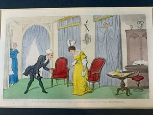 GRABADO Original Rowlandson Antiguo con Colorear a Mano 1812 DR. SYNTAX 3797 - Imagen 1 de 11