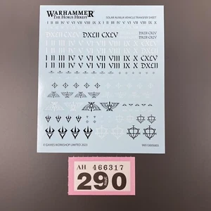 HORUS HERESY SOLAR AUXILIA FAHRZEUG TRANSFERBLATT ABZIEHBILD WARHAMMER 40K - Bild 1 von 1