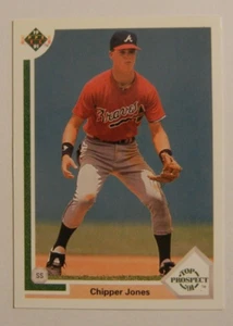 1991 UPPER DECK BASEBALL #55 CHIPPER JONES RC ATLANTA BRAVES FREE SHIP - Picture 1 of 6