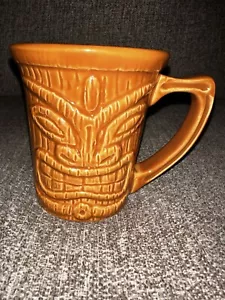 Ceramic Source Flair Tiki Coffee Mug - Brown - Made in USA - Picture 1 of 6