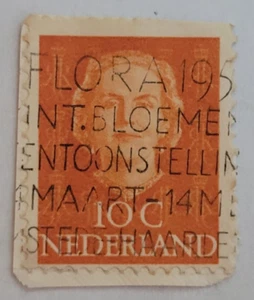 Netherlands Postage ~ Queen Juliana ~ Orang 10₵ Stamp ~Cancelled ~ 1949 ~ 06 - Picture 1 of 6