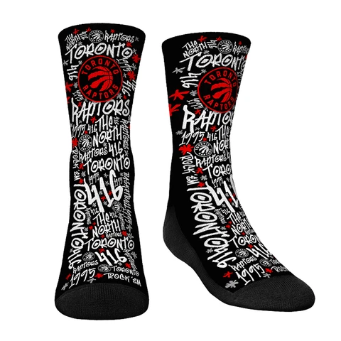 Youth Rock Em Socks  Toronto Raptors Graffiti Crew Socks Cover
