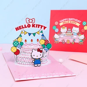 3D Cartoon Unicorn Hello Kitty PeppaPig Kids Baby Shower Birthday Greeting Card - Picture 1 of 16