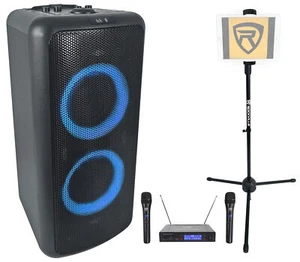 Rockville ELITE PARTY 65 Karaoke Machine System w/ 2) Wireless Mics+Tablet Stand - Picture 1 of 12