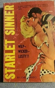 Vintage GGA Pulp pb STARLET SINNER Sleaze Carl Mando 1962 Pillow Book #102 - Imagen 1 de 2