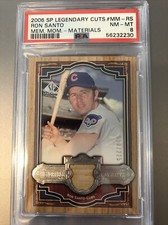 2006 SP Legendary Cuts Memorable Game Used Bat Ron Santo Chicago Cubs HOF PSA 8